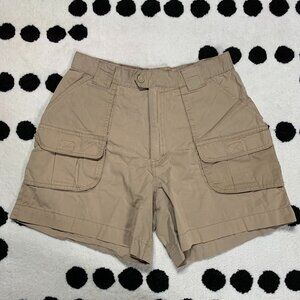 Vintage Y2K Cargo Chino Shorts Women 8 Khaki High Rise Grunge Preppy Utility 90s